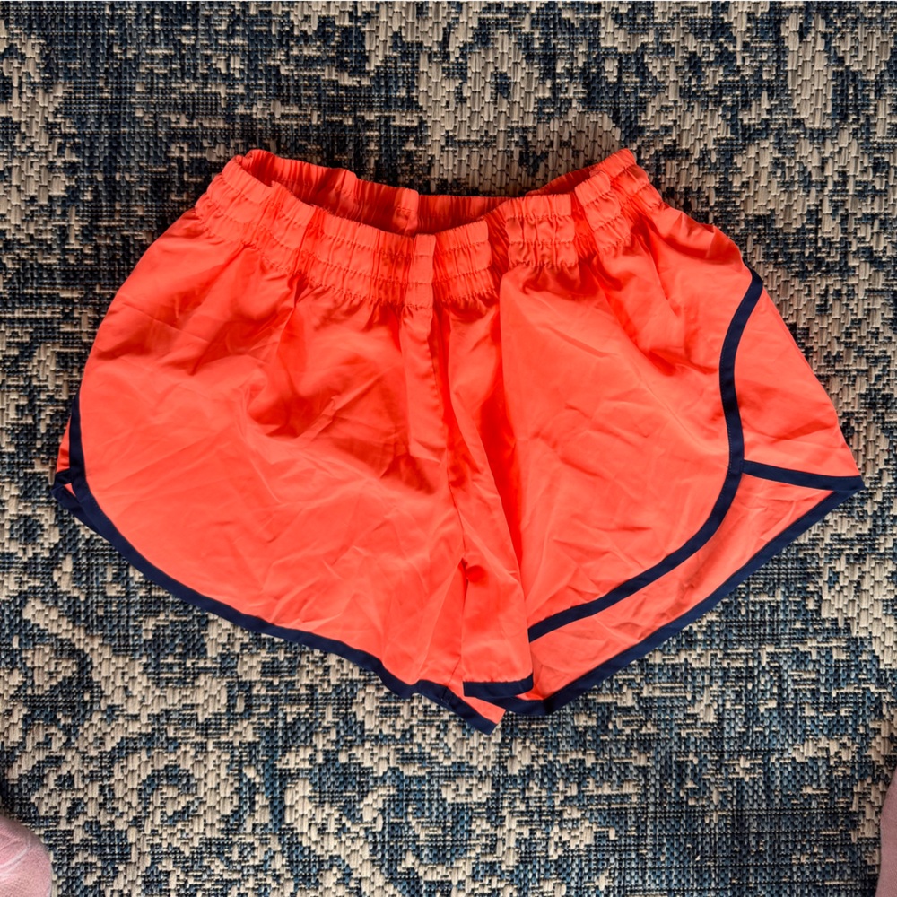 XL athletic works shorts in orange and navy